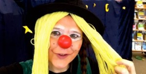 Clownin LOTTE - Hut mit Haaren
